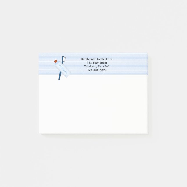 Post-it® Notes de post-it dentaires de bureau (Devant)