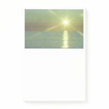 Notes de post-it d'océan de coucher du soleil, 4 x