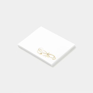 Post-it® Notes de post-it d'ornement d'or