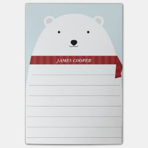 Post-it® Notes de post-it douces d'ours blanc