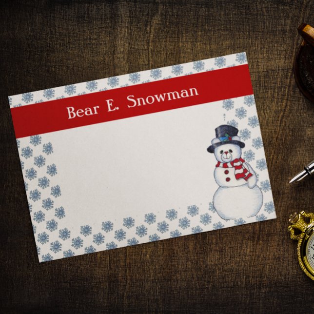 Post-it® Notes de post-it d'ours de bonhomme de neige (Créateur téléchargé)