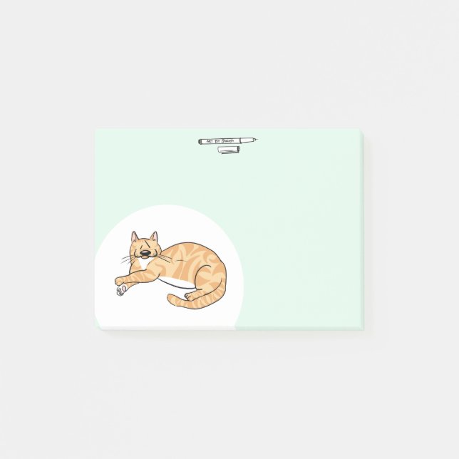Post-it® Notes de post-it du chat Tabby orange (Devant)