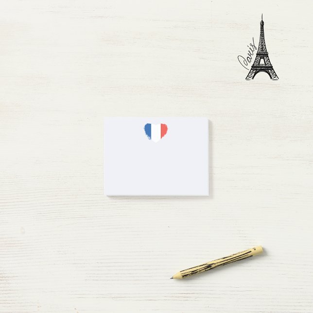 Post-it® Notes de Post-it du coeur français (Créateur téléchargé)