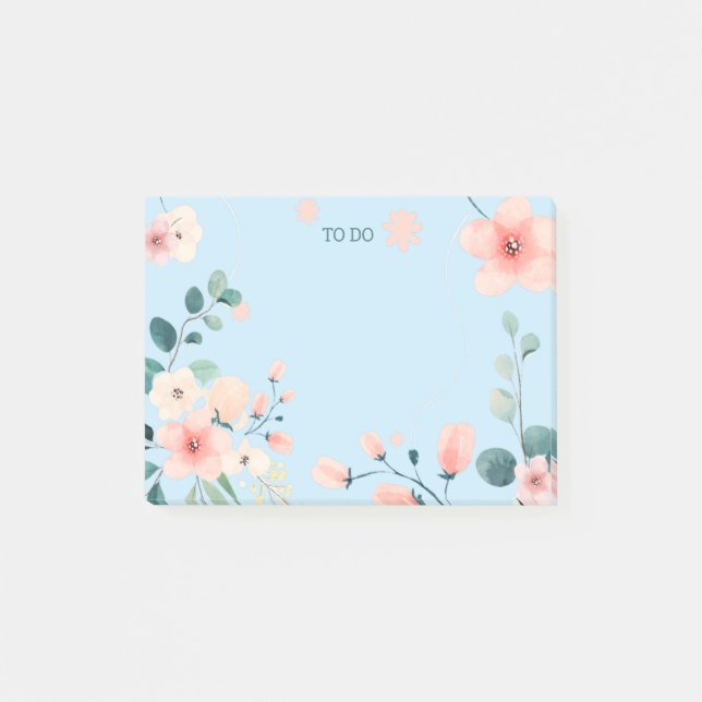 Post-it® Notes de post-it du Pastel bleu de printemps (Devant)