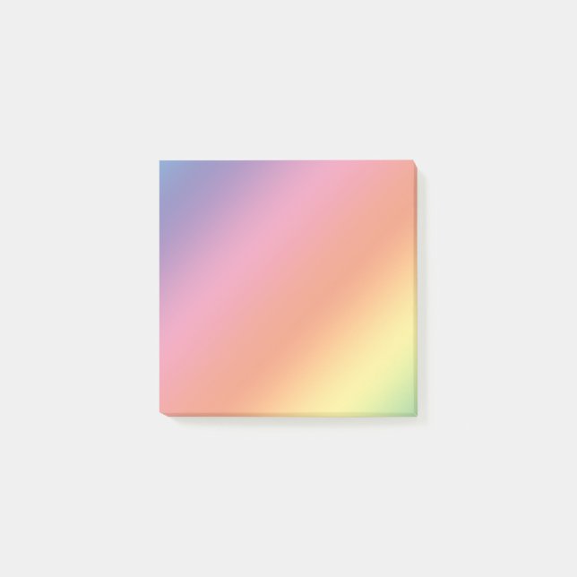 Post-it® Notes de post-it en pastel d'arc-en-ciel (Devant)