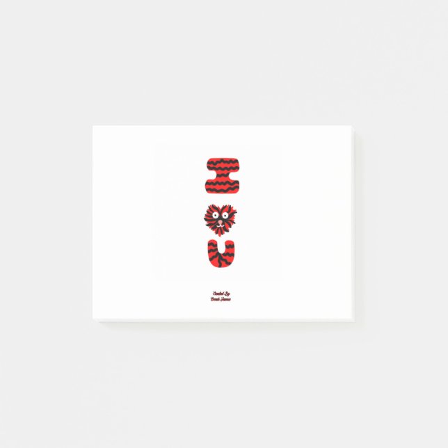 Post-it® Notes de post-it I Fuzzy U (10,2 cm x 7,6 cm) (Devant)