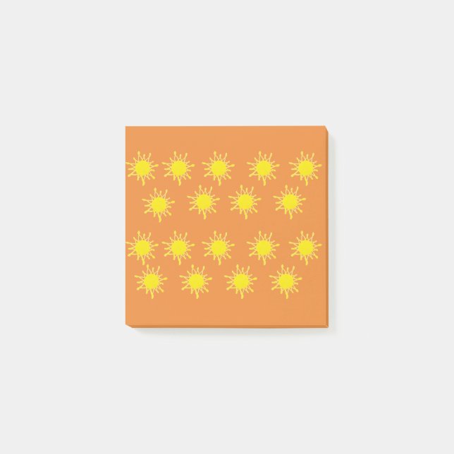 Post-it® Notes de post-it jaune orange Sun (Devant)