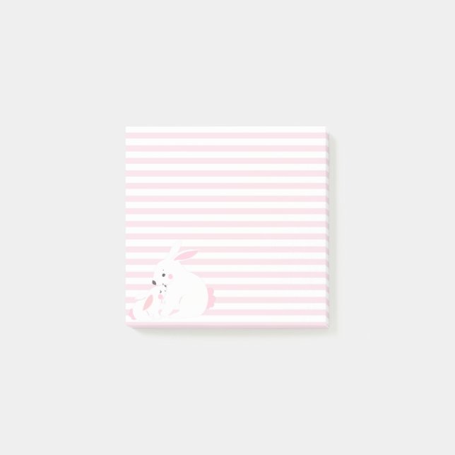 Post-it® Notes de post-it mignonnes de post-its du lapin | (Devant)