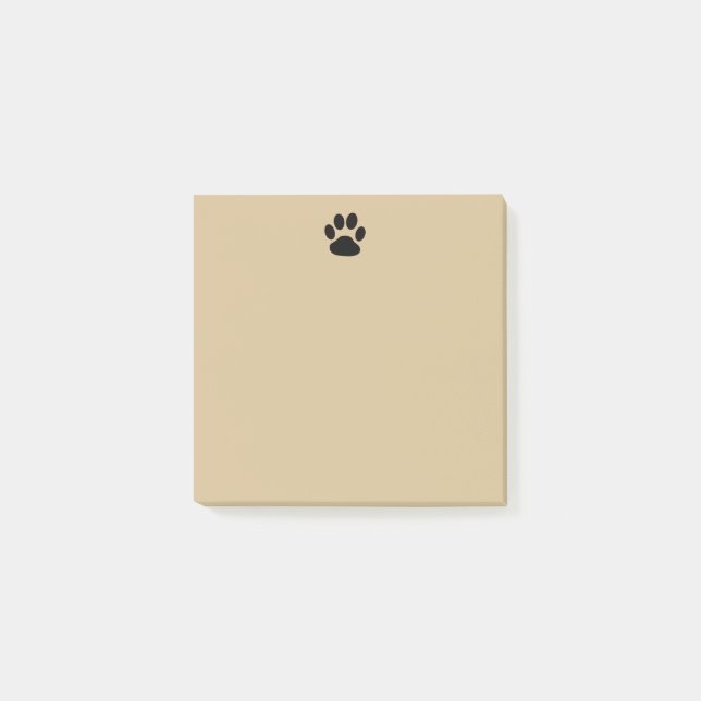 Post-it® Notes de post-it mignonnes d'empreinte de patte (Devant)