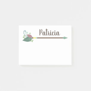 Post-it® Notes de post-it nommées personnalisées de flèche