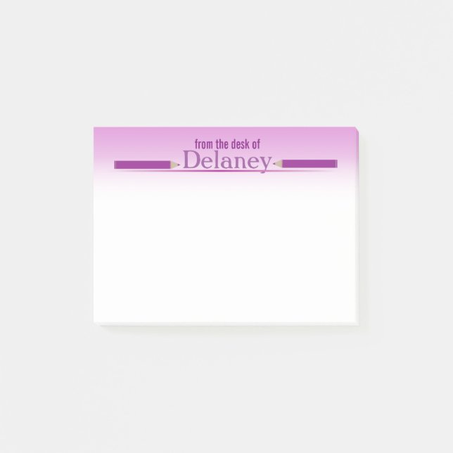 Post-it® Notes de post-it nommées pourpres d'étalage (Devant)