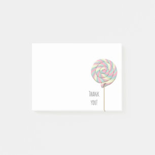 Post-it® Notes de post-it Pink Swirl Lollipop
