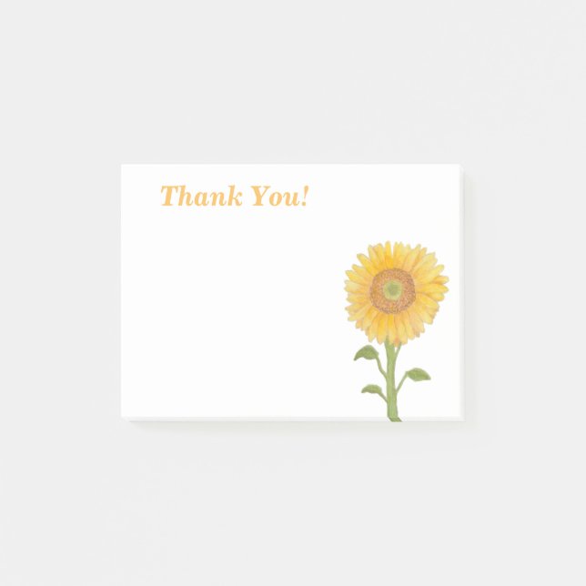 Post-it® Notes de post-it pour aquarelle de Merci de (Devant)