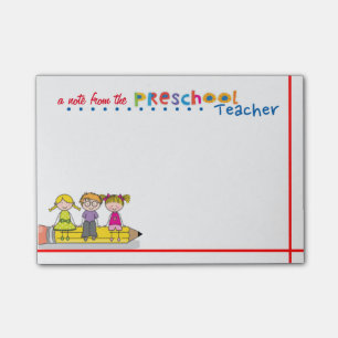 Post-it® Notes de post-it préscolaires de professeur