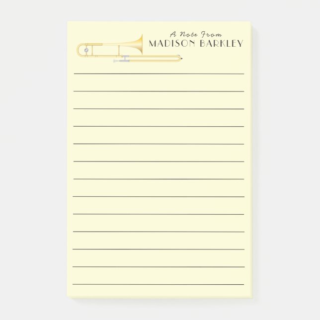 Post-it® Notes de professeur de groupe de musicien de tromb (Devant)