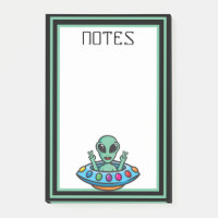 Post-It Notes de soucoupe volante d'extraterrestre