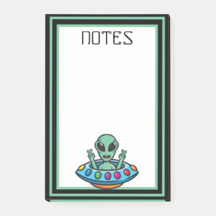 Post-It Notes de soucoupe volante d'extraterrestre