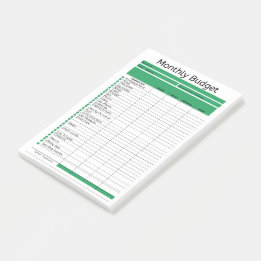Post-it® Notes de suivi budgétaire mensuelle