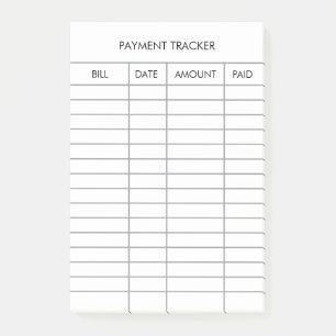 Post-it® Notes de suivi de paiement personnalisées