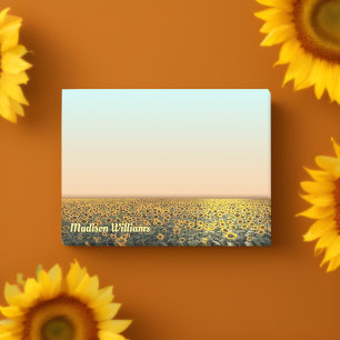 Post-it® Notes de terrain Tournesol avec nom personnalisé
