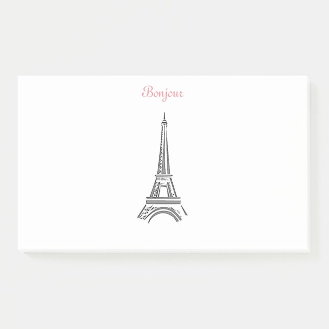 Post-it® Notes de Tour Eiffel de Bonjour Paris (Devant)