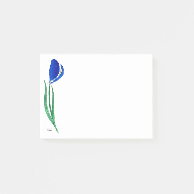 Post-it® Notes de tulipe bleue (Devant)