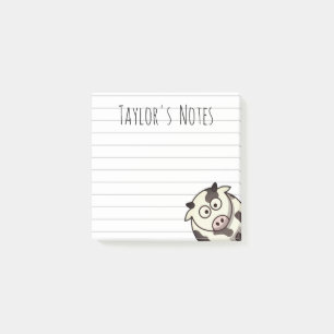 Post-it Notes de vache de dessin animé drôle migno