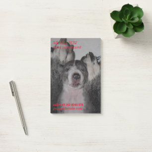 Post-it® Notes de vente de chiots affichées