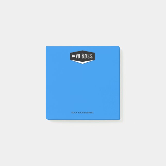 Post-it® Notes du bleu 3 x 3 de PATRON de Vo (Devant)