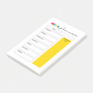 Post-it® Notes du journal du planificateur de repas