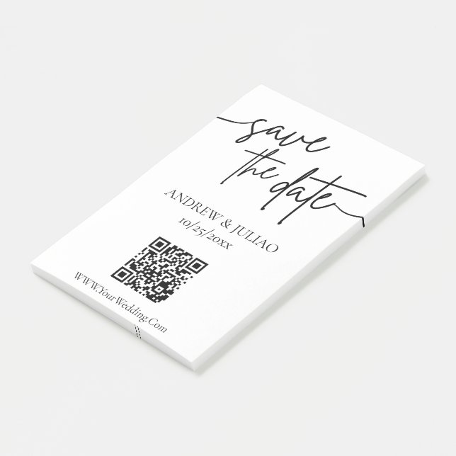 Post-it® Notes du Mariage "Enregistrer la date" (Incliné)