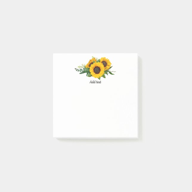 Post-it® Notes du modèle des tournesols (Devant)