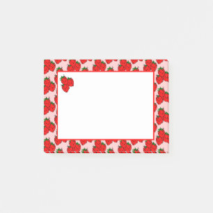 Post-it® Notes du Motif de fraises rétro