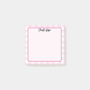 Post-it® Notes du Motif En vichy migte Pastel Rose