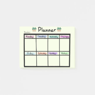 Post-it® Notes du planificateur hebdomadaire