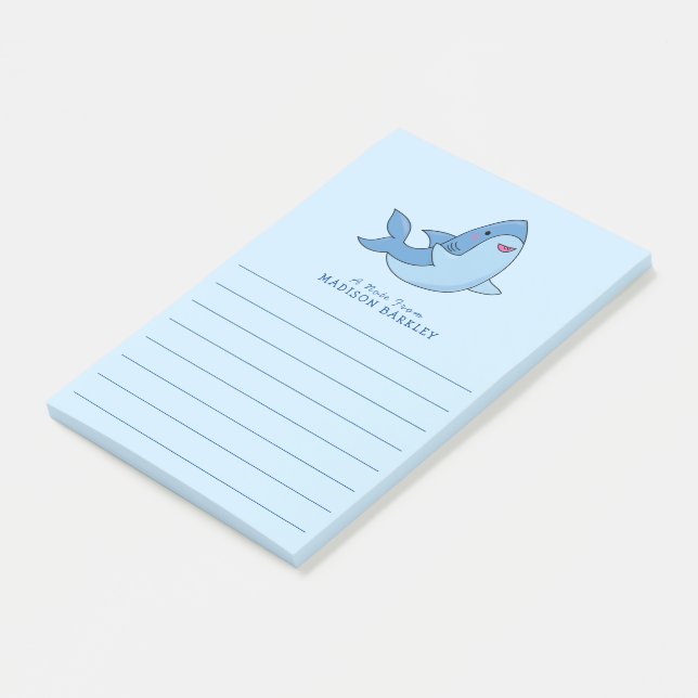 Post-it® Notes du post-it de Shark Kid's Cute Kawaii (Incliné)