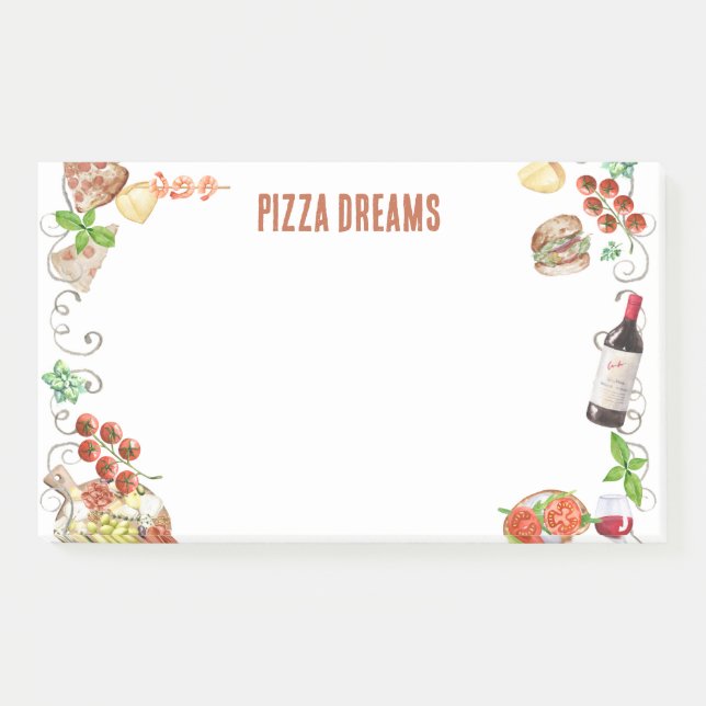 Post-it® Notes d'un rêve de pizza (Devant)