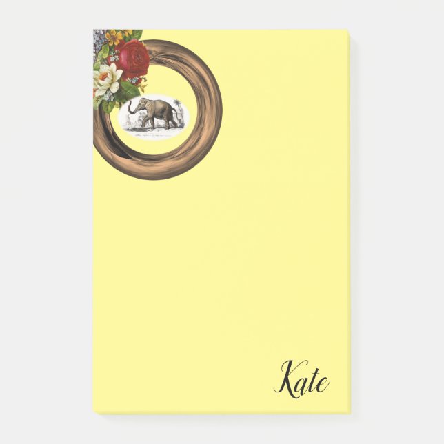 Post-it Notes Éléphant Doré (Devant)