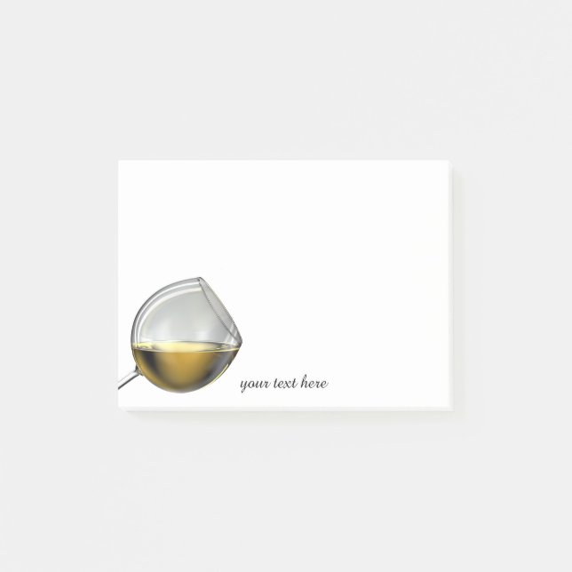 Post-it® Notes en verre de vin blanc (Devant)