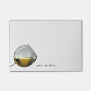 Post-it® Notes en verre de vin blanc
