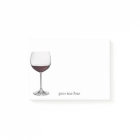 Notes en verre de vin rouge