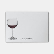Notes en verre de vin rouge