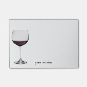 Post-it® Notes en verre de vin rouge
