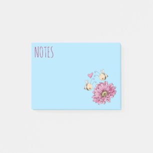 Post-It Notes Fleur Abeilles Mignonnes