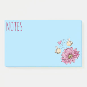Post-It Notes Fleur Abeilles Mignonnes