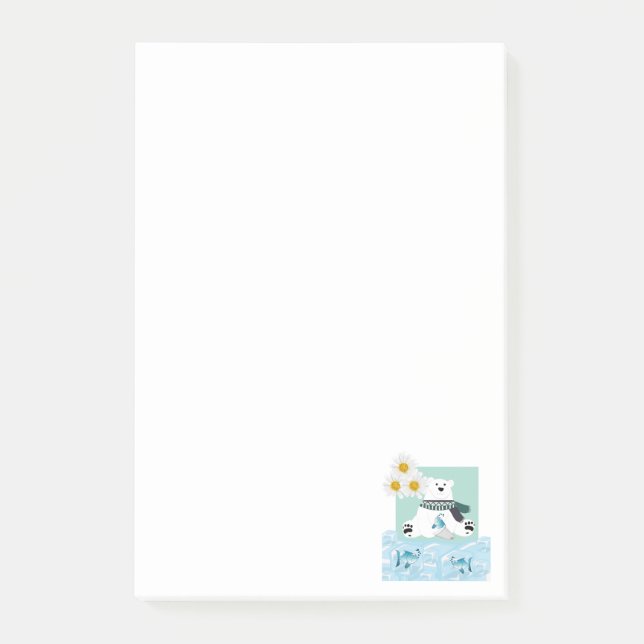 Post-it® Notes Fleur Polaire Daisy Floral (Devant)