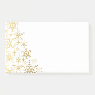 Post-it-Notes-Gold Snowflakes Post-it Notes