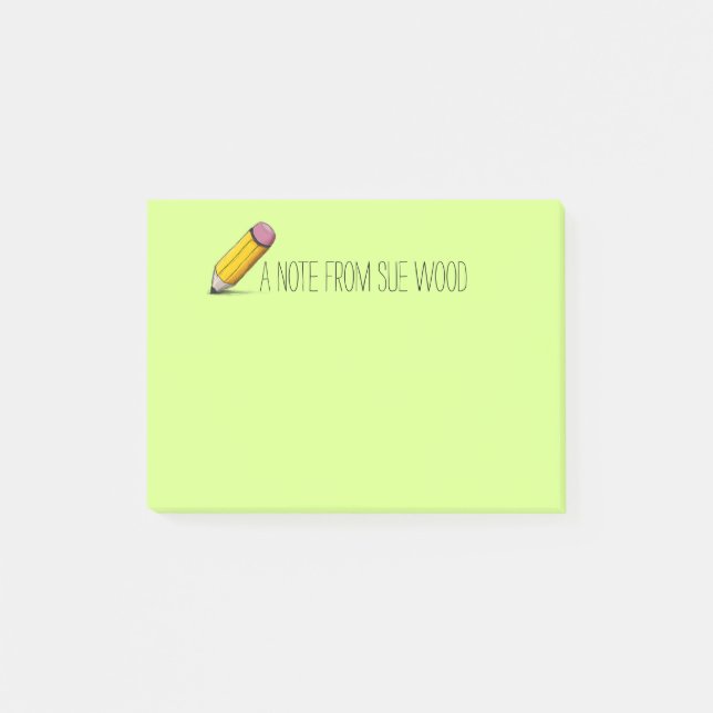 Post-it® Notes graphiques de Courrier-it® de crayon fait (Devant)