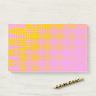 Post-it notes jaunes et roses scintillants