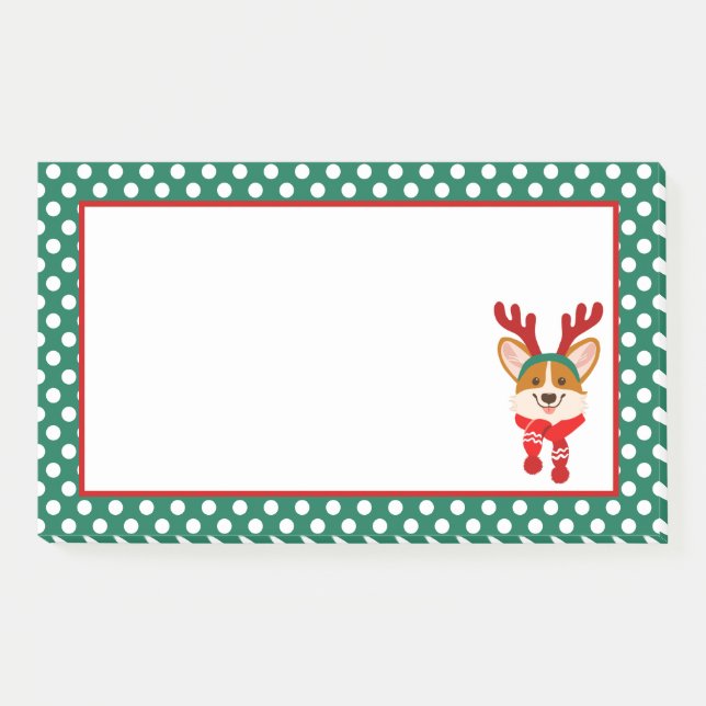 Post-It Notes Joyeux Noël Chien Corgi (Devant)